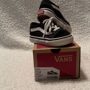 Vans Kids Black and White Sneakers